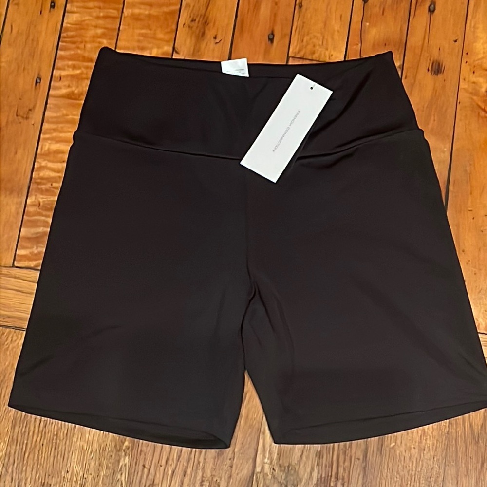 French Connection black biker shorts never been worn size small